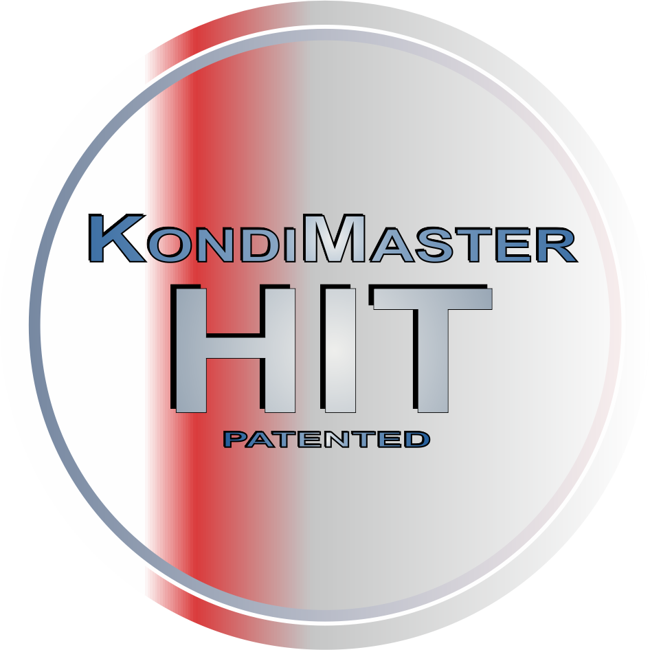 Logo of KondiMaster HIT, impact measurement for combat sports, boxing, and innovation.